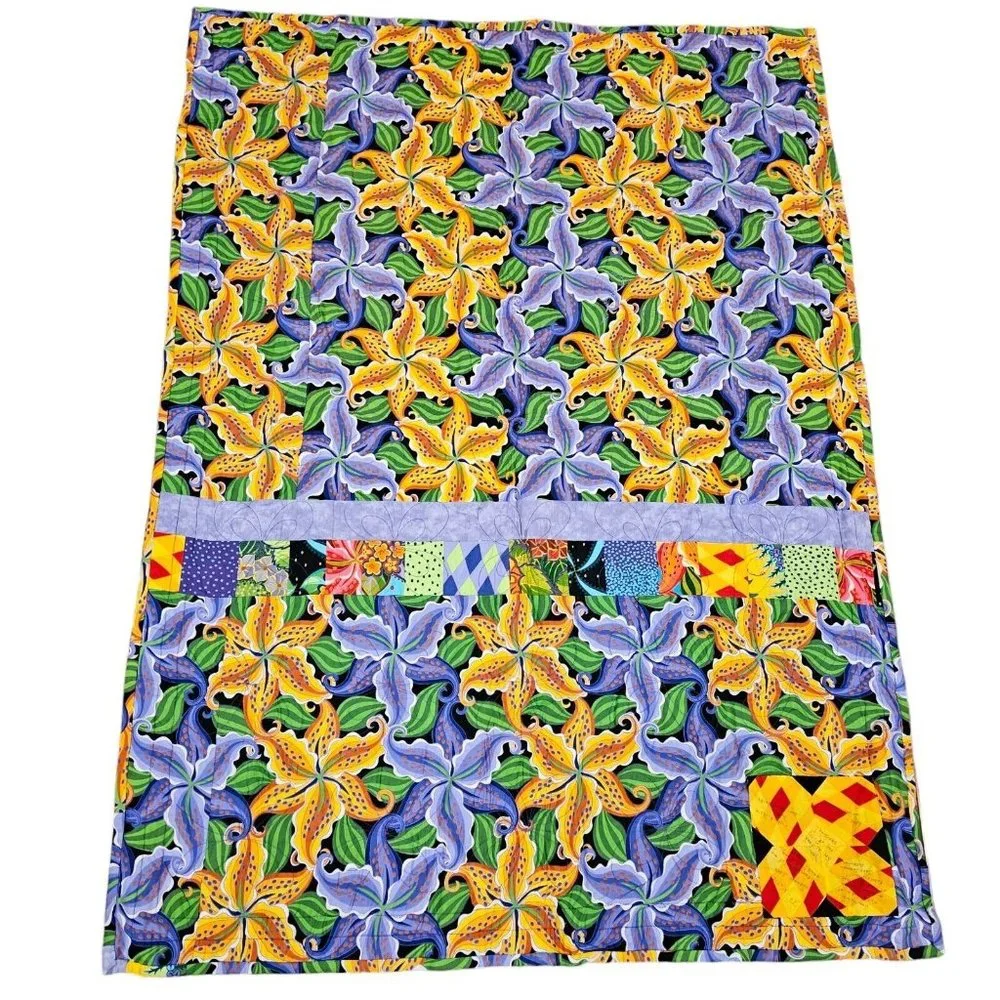Colorful Maximalist Style Quilt Pick A‎ Posie Jan Sassman 44 X 61 Tapestry